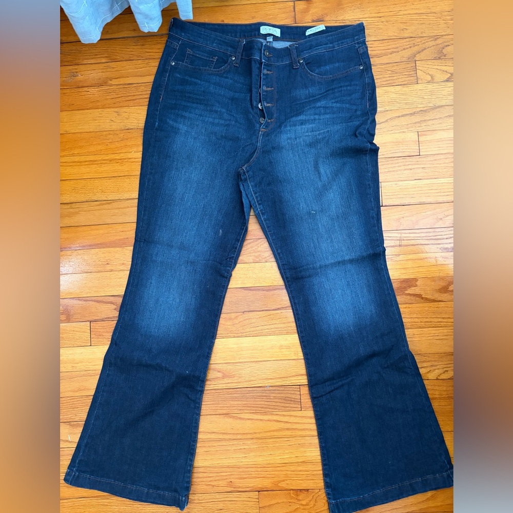 Sofia by Sofia Vergara Dark Blue Flare Jeans